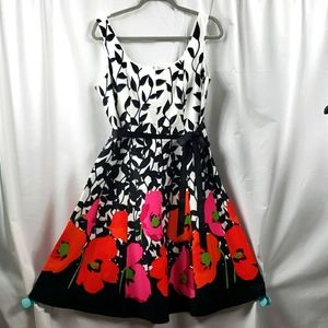 Sleeveless Border Print Dress by Jessica H